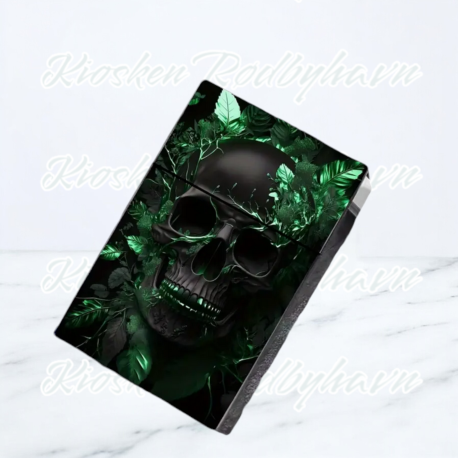 Cigaret Etui Kort m Click  "Black Skull"