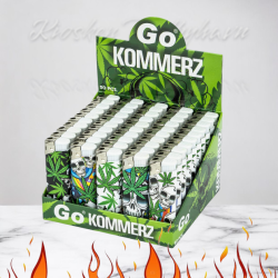 GOKOMMERZ  Elektronisk  Lighter "Skull Leaves"