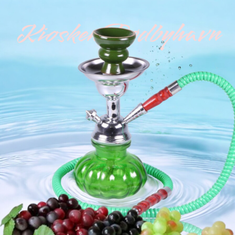 Shisha Vandpibe "SINAI"  Grøn  25 cm