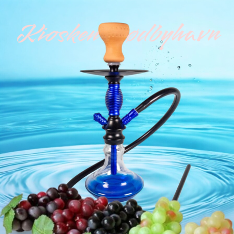 Shisha "Aisha" Gennemsigtig, Base Blå  38 cm