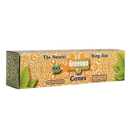 Greengo King Size Natural Cones  109/26 mm 100 Stk   "Ublegede"