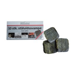 Ståluldsvampe Minatol Med Sæbe 10 stk