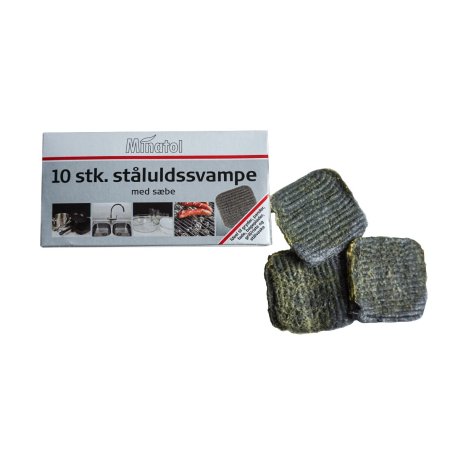 Ståluldsvampe Minatol Med Sæbe 10 stk