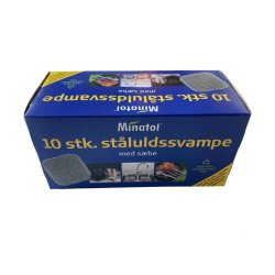 Ståluldsvampe Minatol Med Sæbe 10 stk