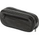 Pibetaske  Læder Sort Til 2 Piber Med Frontlomme