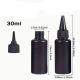 Plastik Flaske Med Hætte Sort  30 ml