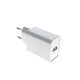 Sinox One 230V USB A oplader. 1,0A. Hvid
