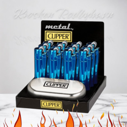 Clipper Lighter Metal "Ice Blue"