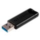 USB 3,2 nøgle "128GB" Sort - Verbatim PinStripe