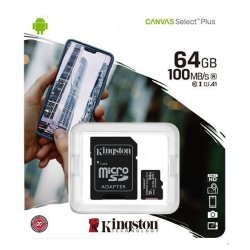 Micro SDXC Kort 64GB V10 A1 m/adapter (UHS-I) Kingston
