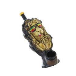 Amsterdam-Rør "Rasta Lion Pipe" 14 cm