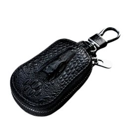 Nøgletaske Til Bilnøgle  Krokodille Tekstur  "Sort"