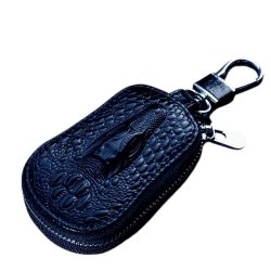 Nøgletaske Til Bilnøgle  Krokodille Tekstur  "Blå"