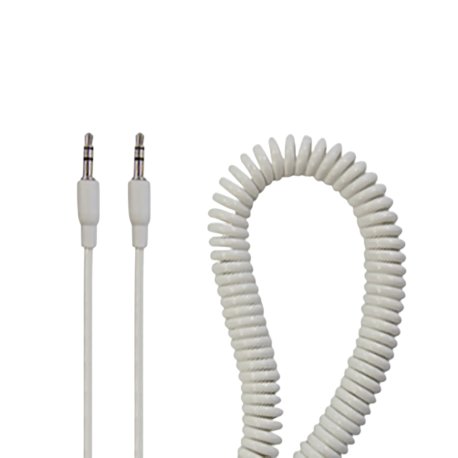 Sinox One mini jack kabel. 1m. Hvid  Spiral