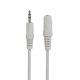 Connectech 3,5mm mini Jack Forlængerkabel. 3m. Hvid
