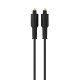 Sinox Optisk Kabel. 1,5m. Sort