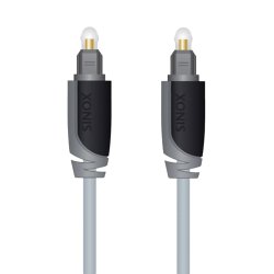 Sinox Optisk Kabel. 0,5m. Grå/sort