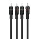 Sinox Phono Kabel. 1,2m. Sort