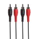 Sinox One Phono Kabel. 2,5m. Sort