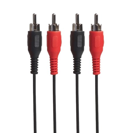 Connectech Phono-Kabel. 2.5m. Sort