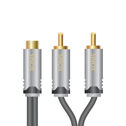 Sinox SHD Phono Adapter. 0,2m. Sort