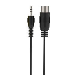 Sinox 5-pin DIN til mini Jack Kabel. 1m. Sort