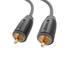 Sinox digitalt Coaxial Kabel. 1m. Grå/sort