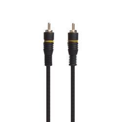 Connectech Subwoofer-Kabel. 10m. Sort