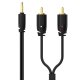 Sinox PRO 3,5mm mini Jack til Phono Kabel. 1m. Sort