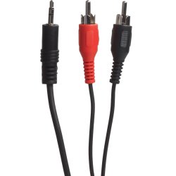 Connectech mini Jack Til Phono-Kabel. 5m. Sort