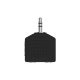 Sinox mini Jack Hovedtelefon Splitter. Sort