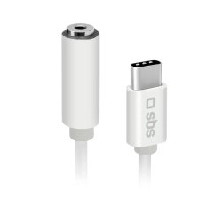 SBS USB C til mini Jack Adapter. Hvid