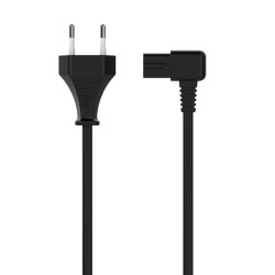 Sinox 8-tals Vinkel Strømkabel. 2,5m. Sort