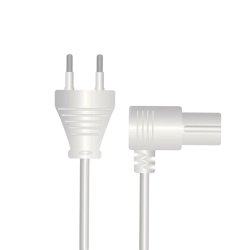 Sinox 8-tals Vinklet Strømkabel. 1,5m. Hvid
