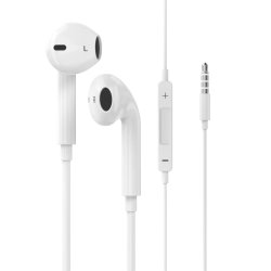 Sinox in-ear Høretelefoner 3,5mm Med Mikrofon. Hvid