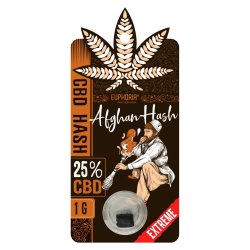 Euphoria CBD Hash Afghan  25% CBD    "1 gram"