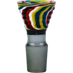 Bonghovede  Glas Glasstribet Mønster  18,8 mm