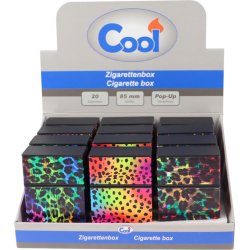 Cigaret Etui Kort m Click "Animal-/Rainbow sort"  85 mm