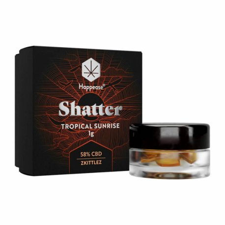 Shatter Extract Tropical Sunrise  58% CBD  "1 gram"