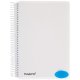 Spiralkalender hvid PP 12x17cm 1 dagside