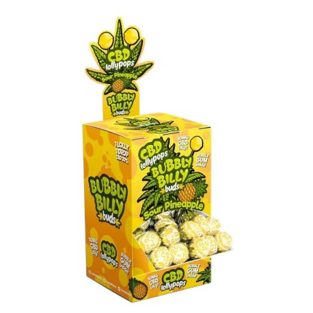 Bubbly Billy Buds  Sour Pineapple Slikkepinde 10 mg CBD