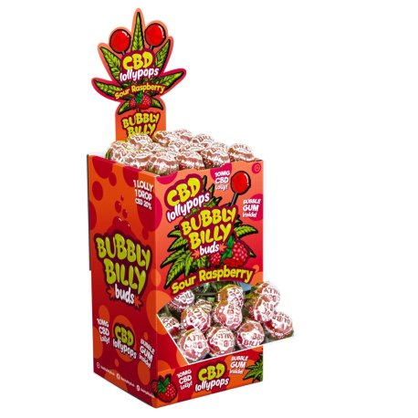 Bubbly Billy Buds Hindbær Slikkepinde 10 mg CBD