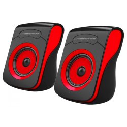 Esperanza EP140 Stereo Højttalere - 2.0 USB - Sort/Rød