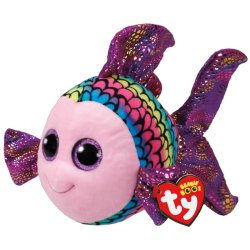 Ty Plush - Beanie Boos - Flippy The Multicolored Fish