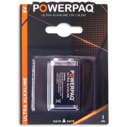 Batteri Powerpaq 9V 6LR61 Ultra Alkaline