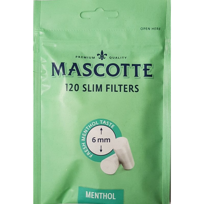 Mascotte Slim Filters Menthol 120 stk Kiosken Rødbyhavn