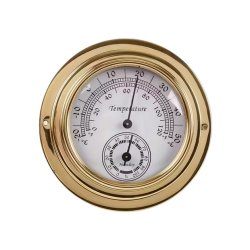 Messingfinish Termometer & Hygrometer