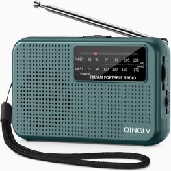 Mini Portabel AM/FM-radio med Teleskopantenne