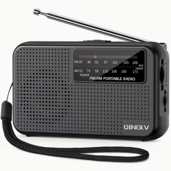 Mini Portabel AM/FM-radio med Teleskopantenne