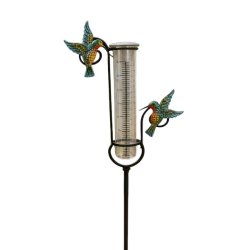 Regnmåler Med Metal  Kolibrimotiv Design